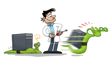 Illustration de docteur Ordinateur