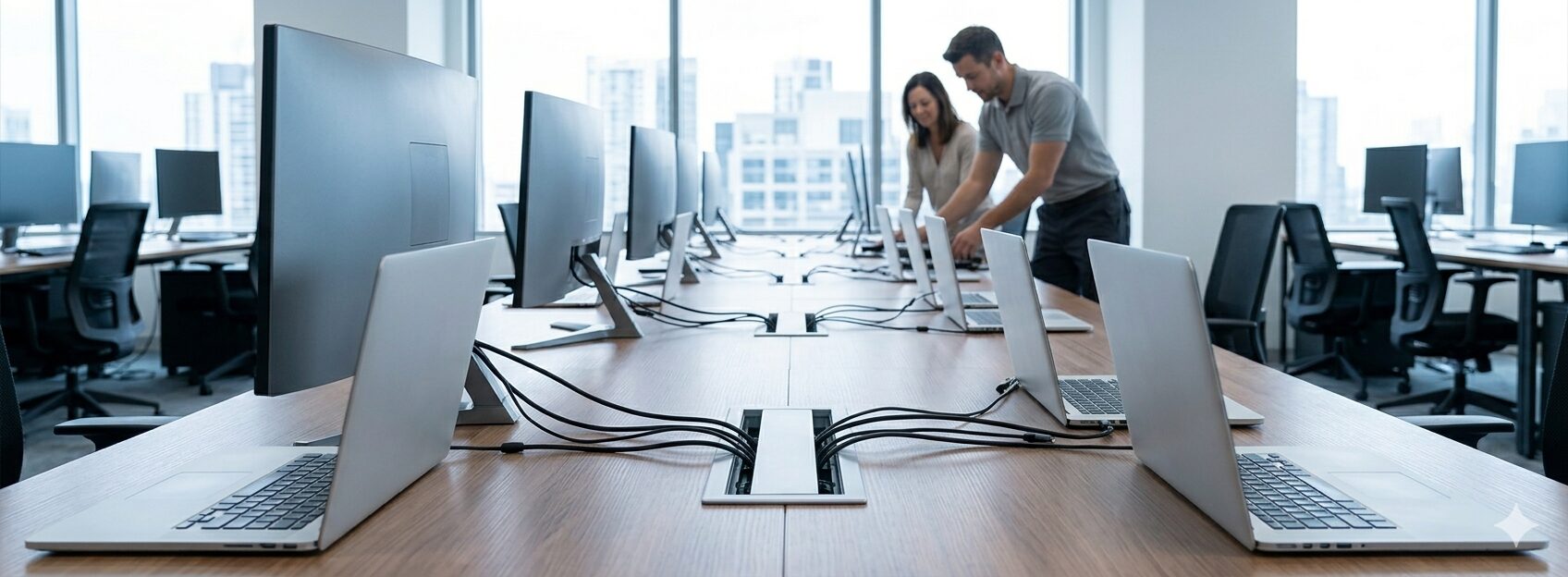 Installation complète et déploiement de parc informatique dans le cadre d'un contrat de maintenance informatique professionnel